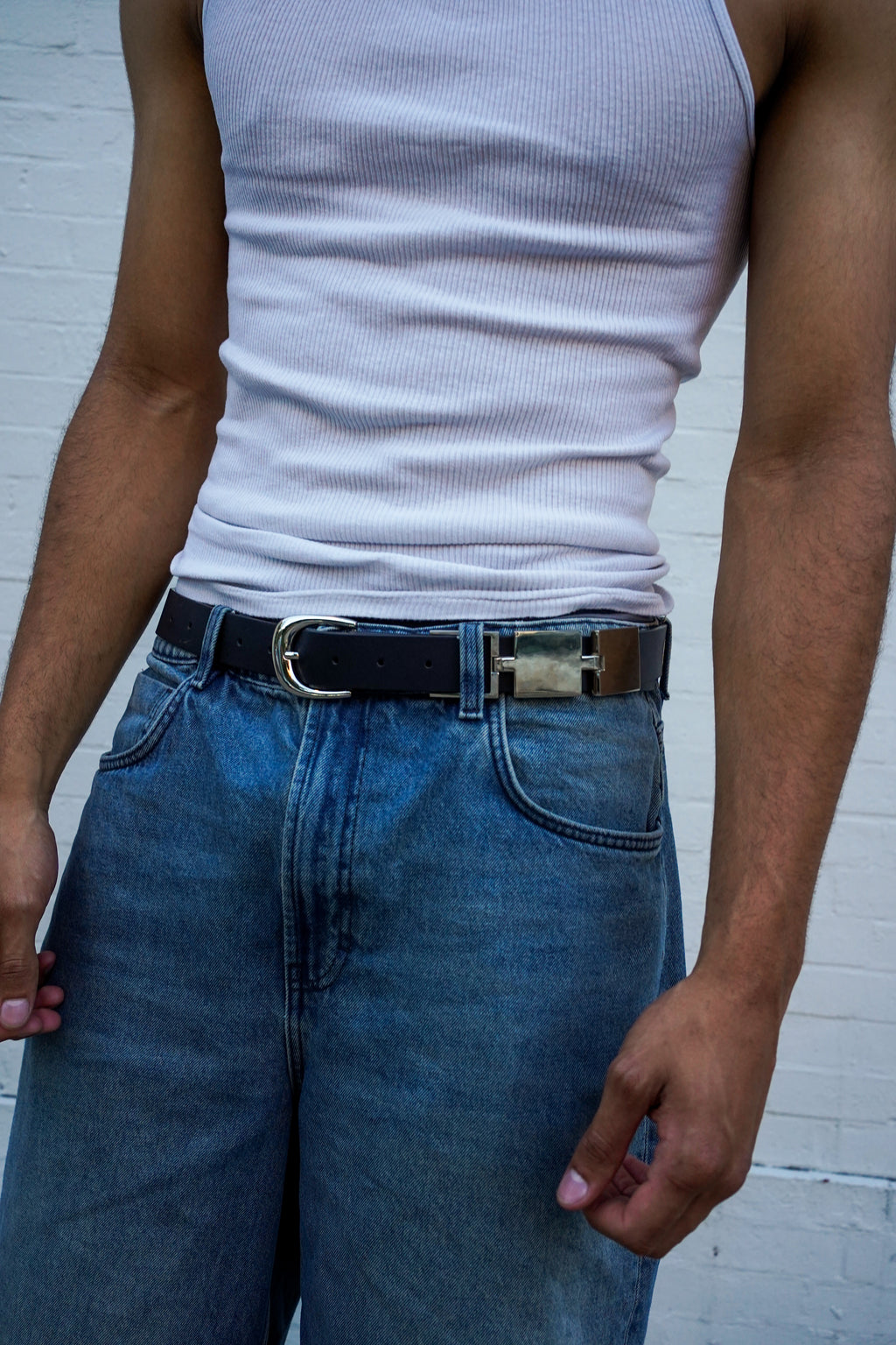 MODE (PRE-ORDER) No. 1 Belt — Black/Silver